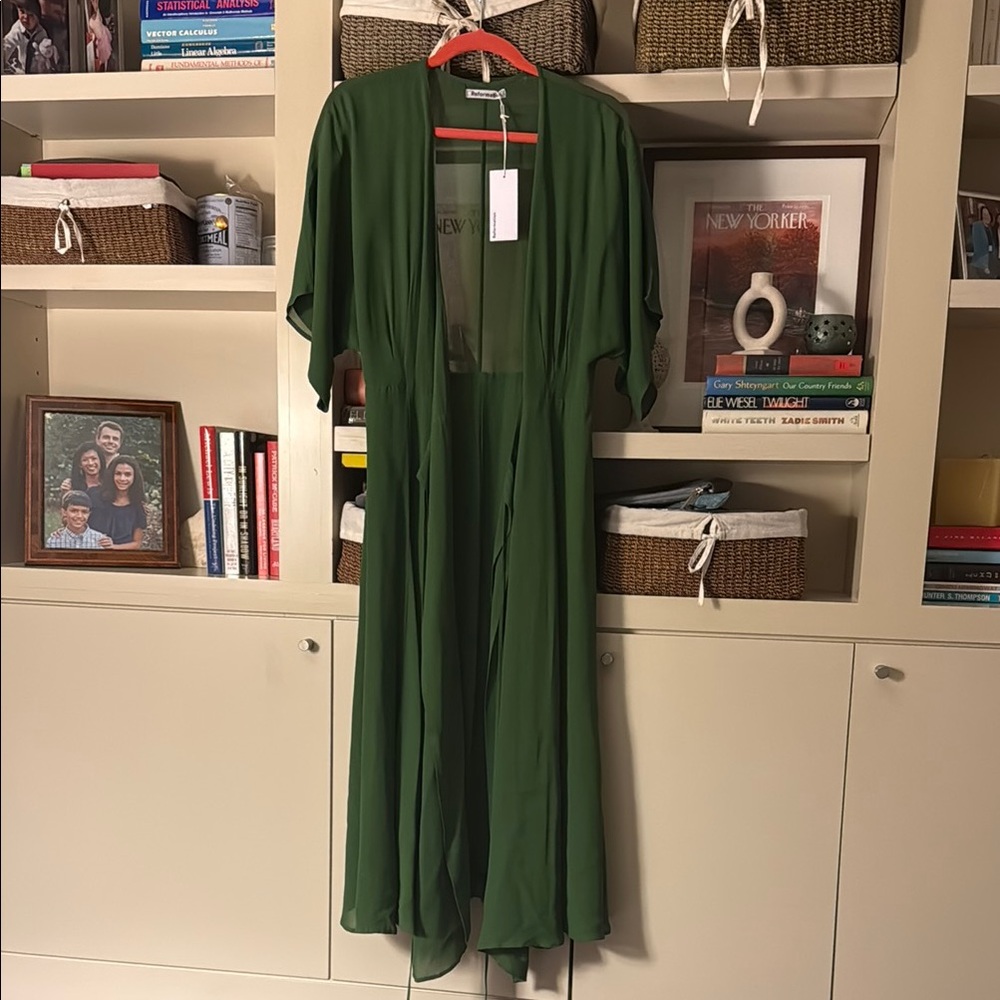 Reformation Winslow Dress (M)
NWT in moss green